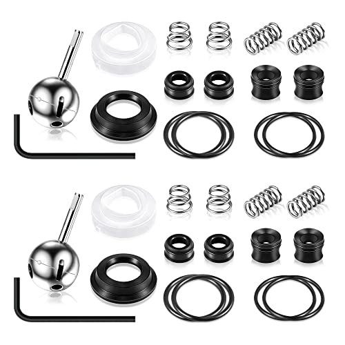 Enhon Kitchen Faucet Cartridge Repair Kit, Compatible with Delta/peerless Faucet 86970 Single Handle #70 Ball Valves and Lever Handles, Fix Dripping Faucets, Stainless Steel (2 Packs)
