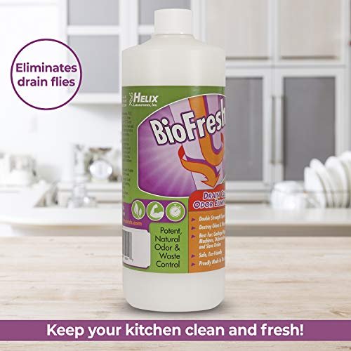 Enzyme Drain Cleaner & Deodorizer for Sink Drain, Showers, Septic Systems, Bathroom & Kitchen - Smell Remover for Fruit Fly Garbage Disposals, Dishwasher & Washing Machines - (32oz)