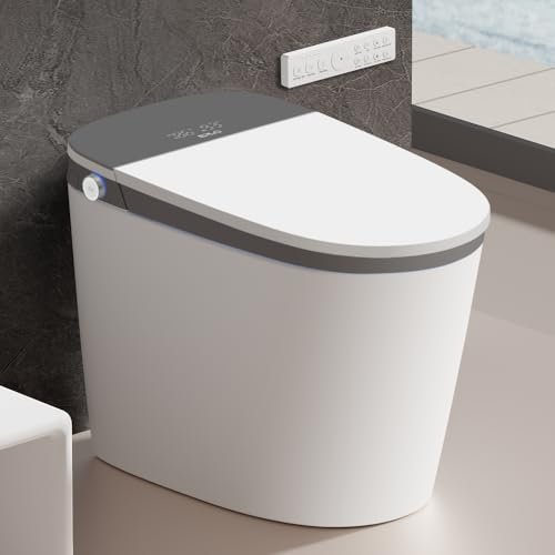 EPLO Smart Bidet Toilet with Auto Open Close,1000 Gram MaP Flush Score,Foam Dispenser, ADA Comfort Height, Blackout Flush,Auto Flush,Heated Seat,One Piece Elongated Toilet with Tank Built in U8MAX