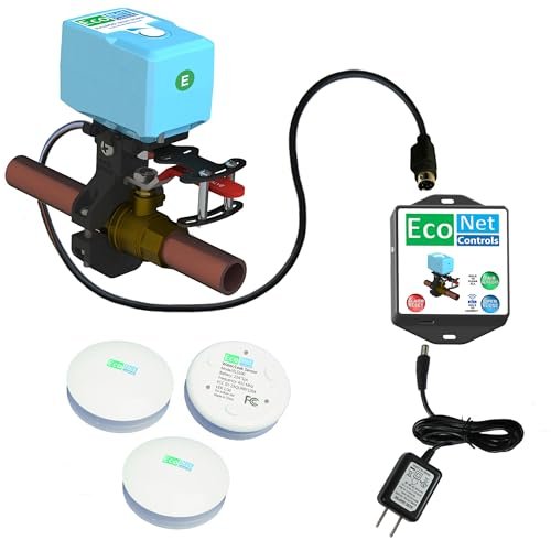 EVC300-HCLXL-SK3 Bulldog-JW WiFi Valve Robot, Auto Water Shutoff, Leak Detection, Hassle-Free Install, No Plumbing Needed, Supports 3-20 Sensors, Smart Home