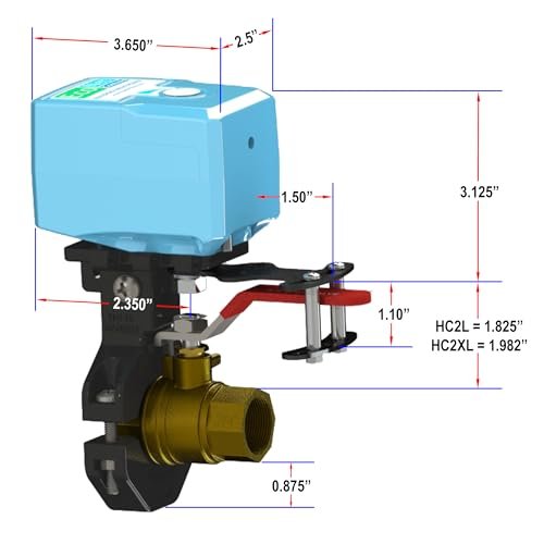 EVC300-HCLXL-SK3 Bulldog-JW WiFi Valve Robot, Auto Water Shutoff, Leak Detection, Hassle-Free Install, No Plumbing Needed, Supports 3-20 Sensors, Smart Home