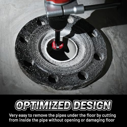 EZARC Inside Pipe Cutter for PVC Pipe, Pipe Cutter with Replaceable Diamond Grit Blades, 2-1/2" Cutting Depth 1/4" Hex Shank, 1.32" Diameter Plumbing Tools for PVC, PPR & Plumbing Pipes, 2 Pack