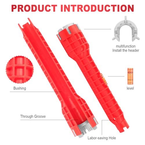 Faucet and Sink Installer Tool（14 in 1） Multifunction sink wrench sink drain wrench under sink wrench faucet tool For fit Toilet Bowl/Sink/Kitchen