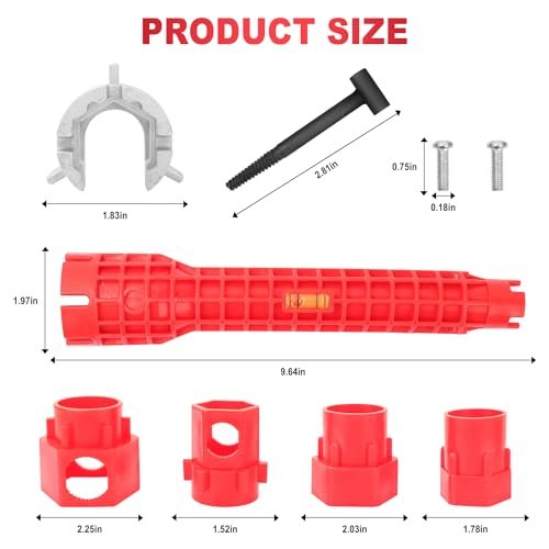Faucet and Sink Installer Tool（14 in 1） Multifunction sink wrench sink drain wrench under sink wrench faucet tool For fit Toilet Bowl/Sink/Kitchen
