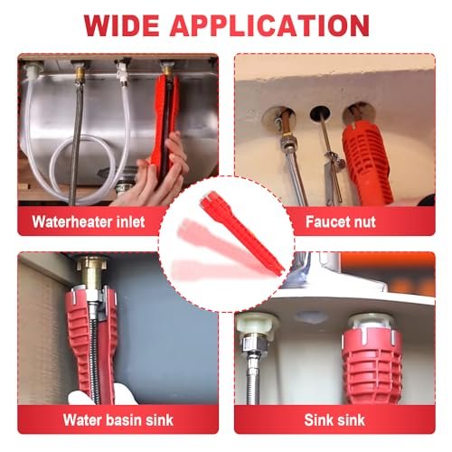 Faucet and Sink Installer Tool（14 in 1） Multifunction sink wrench sink drain wrench under sink wrench faucet tool For fit Toilet Bowl/Sink/Kitchen