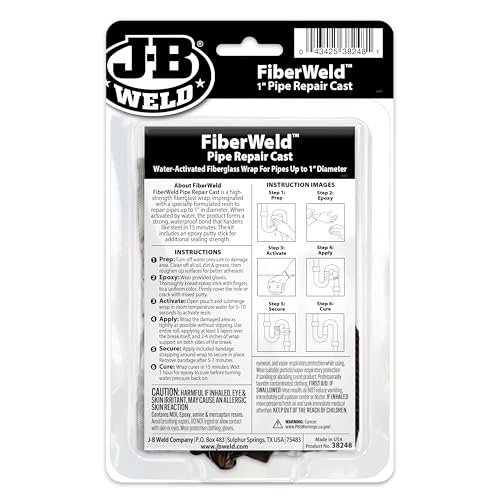FiberWeld Pipe Repair Cast 2x48 Inch – High Strength Adhesive Fiberglass Wrap – White