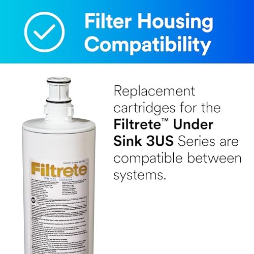 Filtrete Advanced Under Sink Quick Change Water Filtration Filter 3US-PF01, for use with 3US-PS01 System