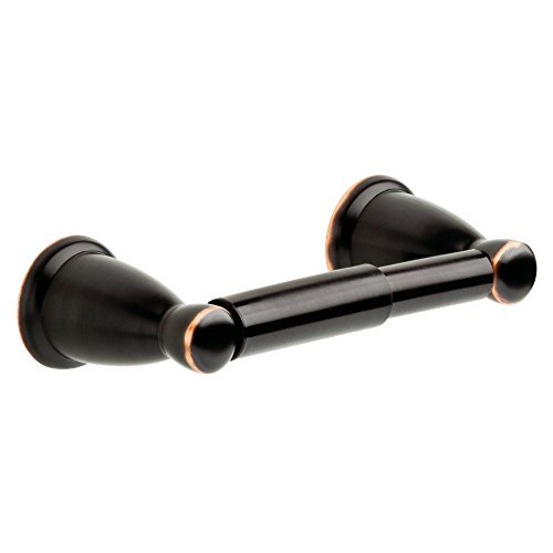 Franklin Brass Kinla (1-Pack) Toilet Paper Holder Oil Rubbed Bronze Tissue Roll Holder for Bathroom Organization and Storage Spring-Loaded Toilet Tissue Holder Wall Bathroom Accessories KIN50-OB1