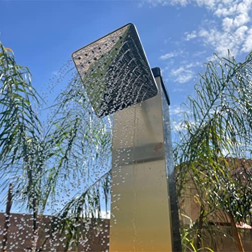 GAME 85001-BB Luxury Solar Outdoor Shower, Brushed Gold and Black