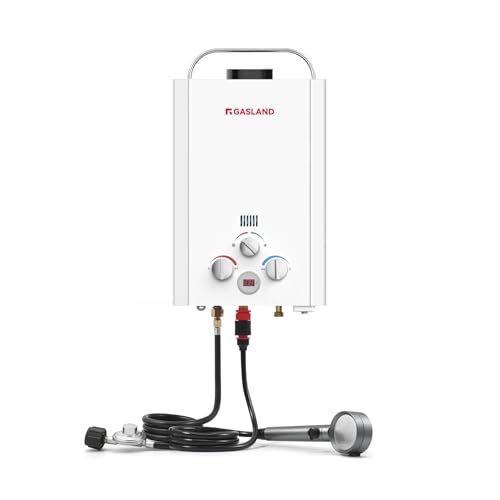 GASLAND BE158 Portable Outdoor Propane Tankless Water Heater | 1.58 GPM, 41,000 BTU | For Camping, Off-Grid Living