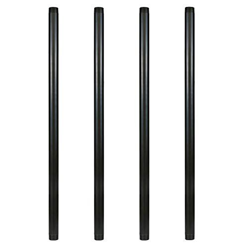 GeilSpace 1" × 36" Pre-Cut Black Metal Pipe, Industrial Steel Fits Standard One Inch Black Threaded Pipes and Fittings - Vintage DIY Industrial Shelving (1" × 36")