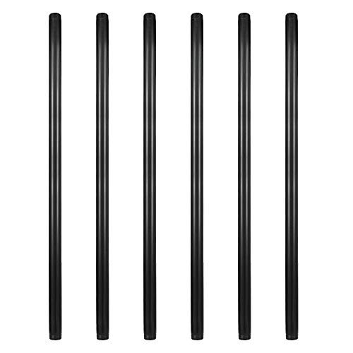 GeilSpace 6 Pack 3/4" × 36" Pre-Cut Black Metal Pipe, Industrial Steel Fits Standard Three Quarters Inch Black Threaded Pipes and Fittings - Vintage DIY Industrial Shelving (3/4" × 36")