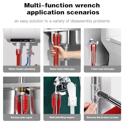 Generic 8 in 1 Faucet and Sink Wrench - Ykwao Multifunctional Sink Installer,Plumbing Tool for under Bathrooms,Toilets,Kitchens Sinks Repair Removal Plumber Tools