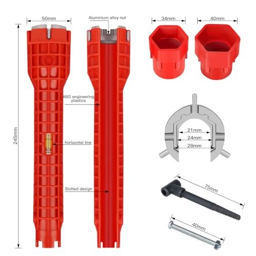 Generic 8 in 1 Faucet and Sink Wrench - Ykwao Multifunctional Sink Installer,Plumbing Tool for under Bathrooms,Toilets,Kitchens Sinks Repair Removal Plumber Tools