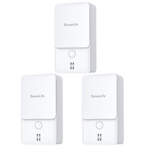 GoveeLife Water Leak Detectors 3 Pack, 100dB Adjustable Audio Alarm and Leak and Drip Alerts, Detector for Home, Bedrooms, Basement, Warehouse, Cabin/RV
