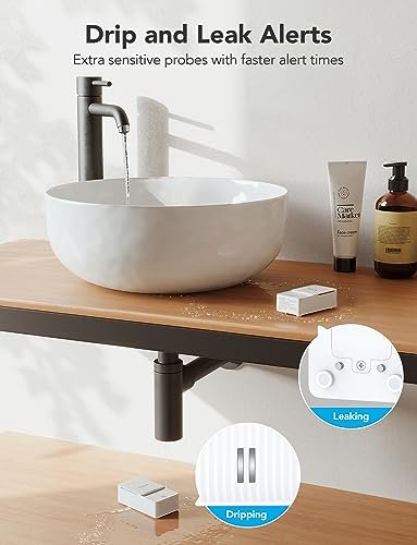 GoveeLife Water Leak Detectors 3 Pack, 100dB Adjustable Audio Alarm and Leak and Drip Alerts, Detector for Home, Bedrooms, Basement, Warehouse, Cabin/RV