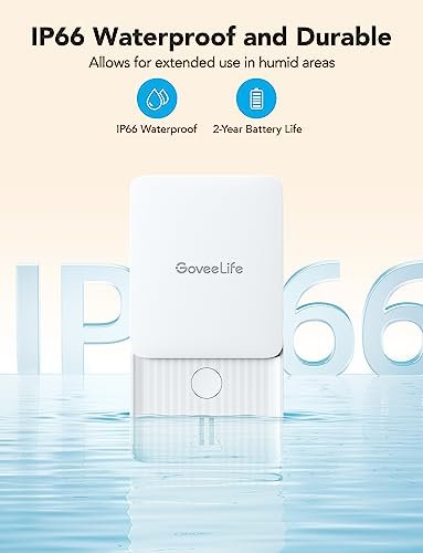 GoveeLife Water Leak Detectors 3 Pack, 100dB Adjustable Audio Alarm and Leak and Drip Alerts, Detector for Home, Bedrooms, Basement, Warehouse, Cabin/RV