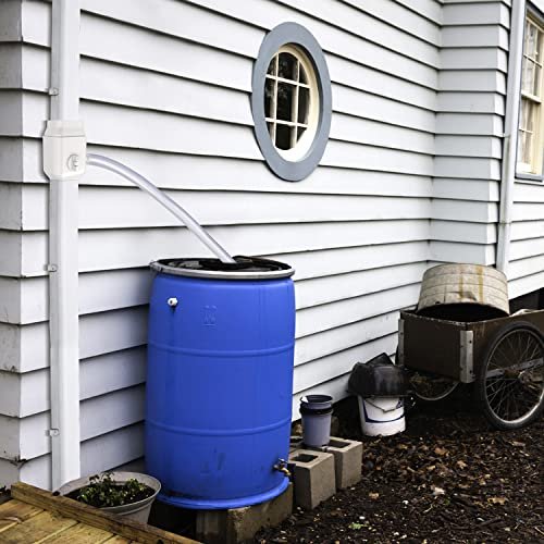Gutter Downspout Diverter Fits for 2"x3" Standard Downspout, Rainwater Collection System with Adjustable Valve, Rainwater Diverter to Direct Water into Rain Barrel, 4ft. 1-1/4” Hose