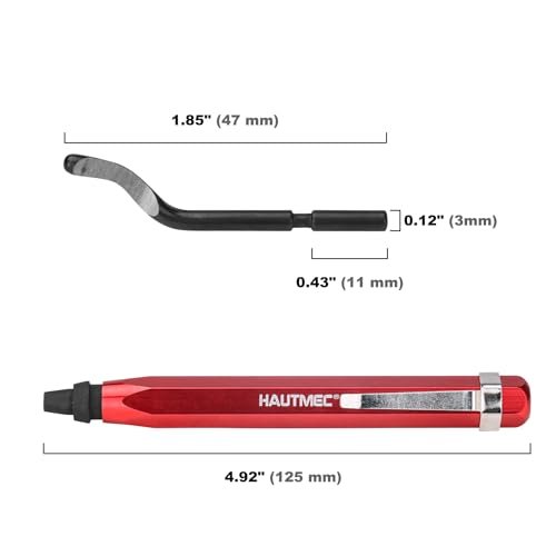 HAUTMEC Copper Tubing Cutter Set 3 PCS Copper Pipe Cutter Tool, In Portable Storage Case, Includes 1/2 in., 3/4 in., and 1 in. Cutters, Reaming Pen, 3 Spare Cutting Wheels, 1 Spare Deburring Blade