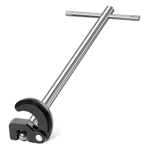 HAUTMEC PL0024 10" Basin Wrench Sink Faucet Wrench for Tight Spaces with Adjustable 3/8'' to 1-1/4''
