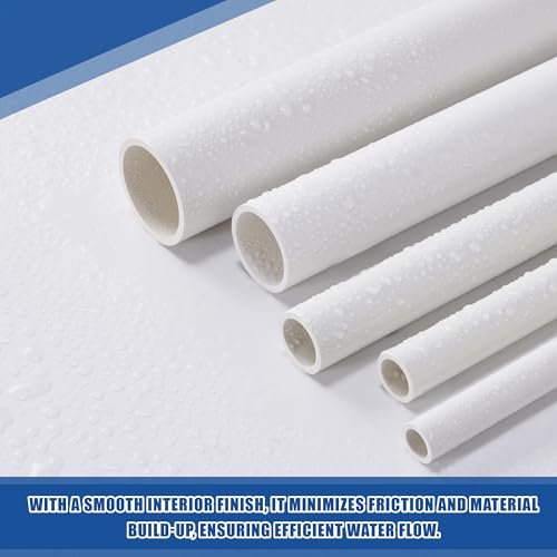 HJ 4FT Feet PVC Pipe 10PCS White Sch40 Industrial Pipes (1")