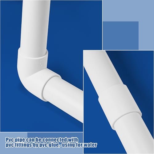 HJ 4FT Feet PVC Pipe 10PCS White Sch40 Industrial Pipes (1")