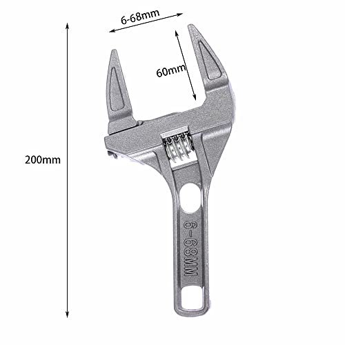 HomeSoGood Wrench Short Shank 6-68 mm Large Openings Bathroom Aluminum Alloy Spanner Wrenches Repair Tool for Washbasin,Tube,Nut Disassembly.