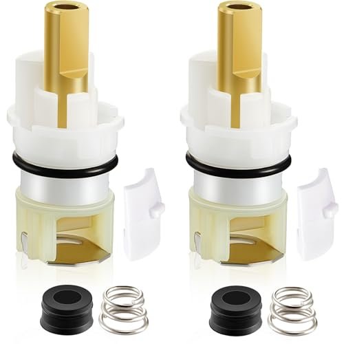 Honoson Rp25513 2 Pcs Faucet Stem Replacement Kit for Two Handle Faucet Repair Kit with Cartridge Rp4993 Seat and Spring for Bathroom Shower Sink Kitchen Lavatory