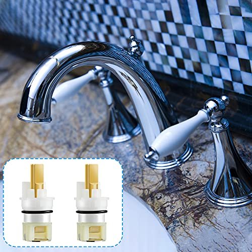 Honoson Rp25513 2 Pcs Faucet Stem Replacement Kit for Two Handle Faucet Repair Kit with Cartridge Rp4993 Seat and Spring for Bathroom Shower Sink Kitchen Lavatory