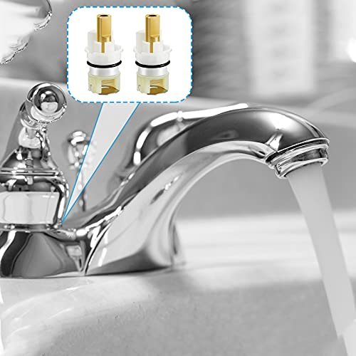 Honoson Rp25513 2 Pcs Faucet Stem Replacement Kit for Two Handle Faucet Repair Kit with Cartridge Rp4993 Seat and Spring for Bathroom Shower Sink Kitchen Lavatory