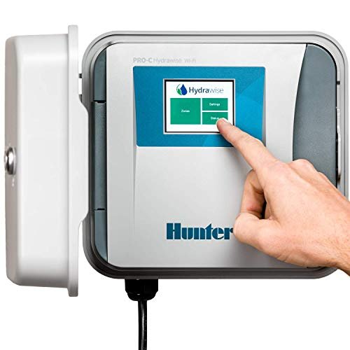 Hunter Hydrawise HPC400 Smart WiFi Irrigation Controller for Lawns and Gardens, 4 Zone, Expandable to 16 Zones, Weather Based, App Controlled Sprinkler System