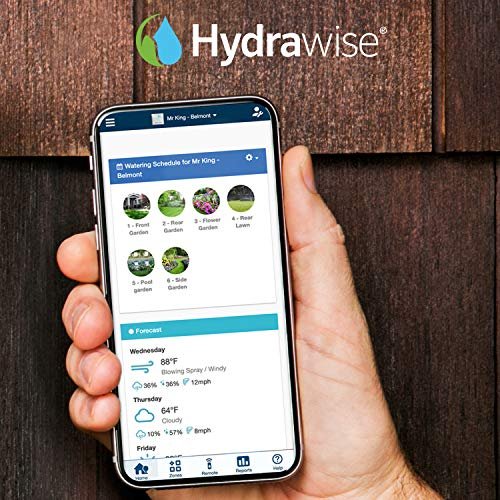 Hunter Hydrawise HPC400 Smart WiFi Irrigation Controller for Lawns and Gardens, 4 Zone, Expandable to 16 Zones, Weather Based, App Controlled Sprinkler System