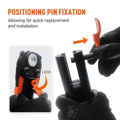Hydraulic Copper Press Tool, Pex Crimping Tool with 1/2", 3/4", 1" Dies for Copper Pipe Fitting & 3/8"-1" Dies for ASTM F1807 Pex Copper Rings, Heavy Duty HT-1950E