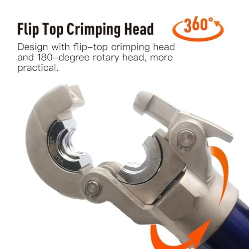 Hydraulic Copper Press Tool with 1/2",3/4" and 1" Jaw Copper Pipe ProPress Crimper Pressing Pliers, including Pipe Cutter_iGeelee