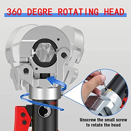 Hydraulic Copper Tube Crimping Tool,Copper Pipe Fittings Crimping and Plumbing Tool with Crimping Dies Jaw 1/2", 3/4", 1" (RED)