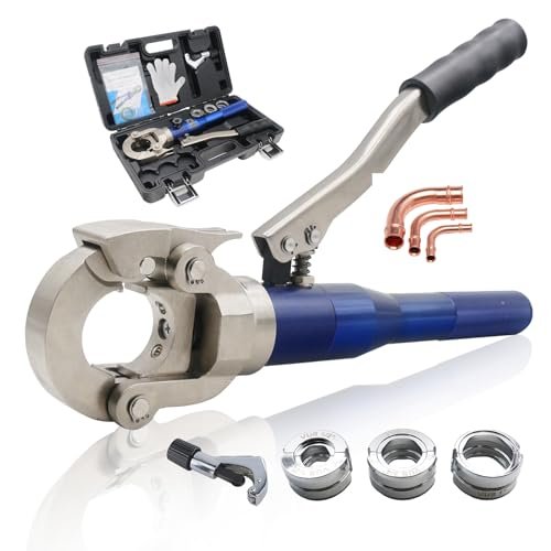 Hydraulic Pro Press Tool with dies of 1/2, 3/4, 1"- Compatible with Viega, Pro-Press Fittings (GC-1_JK)