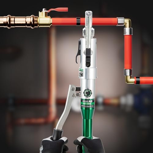 IBOSAD Hydraulic Copper Pipe Tube Fittings Crimping Tool with1/2,3/4,1" for Copper and F877 Stainless PEX Press,3/8 to 1" for F1807 Pex Pipe (with extra Multi-directional Jaw)