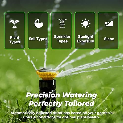 ImoLaza Outdoor Smart Sprinkler Controller, 12-Zone WiFi Irrigation Controller with Hyper-Local Weather, App Remote Control, Works w/ Alexa, Auto Watering, Rain/Freeze/Wind Skip, Smart Fault Detection