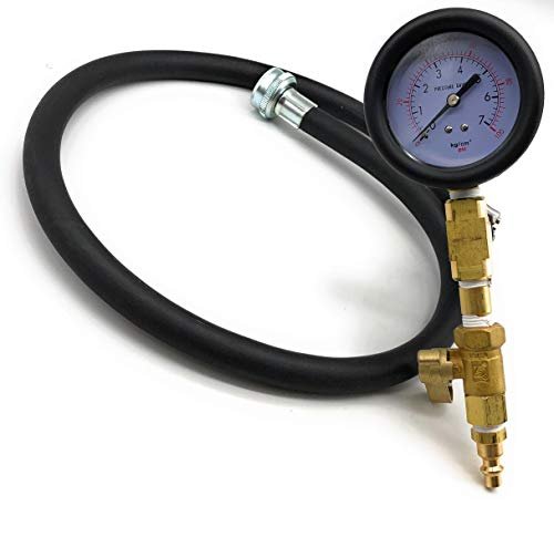 in-Line Water Pressure Test Gauge Kit for Plumbing Lines, Boilers, Water Tanks, Faucets - Home Water Pressure Tester