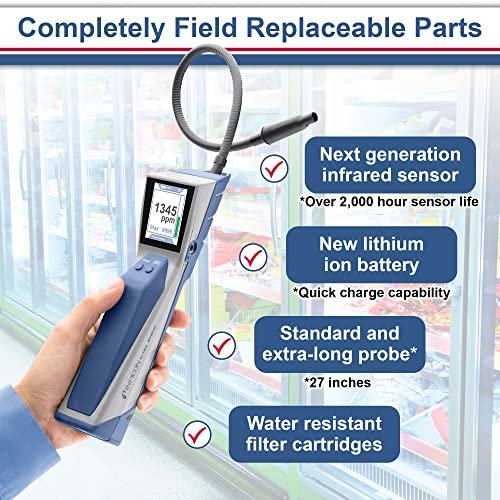 INFICON D-TEK Stratus Refrigerant Leak Detector and Portable Monitor, Model: 724-202-G1,Off-White