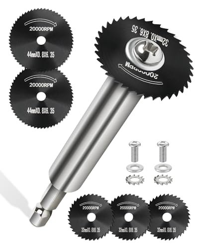 Inside Pipe Cutter for PVC Pipe with 5 Replacement Saw Blades, 1/4 Inch Hex Shank Impact Connect Inside PVC Pipe Cutter for Drill and Impact Driver, Internal Plastic Pipe Cutter Plumbing Tools