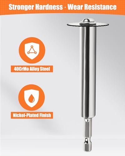 Inside Pipe Cutter for PVC Pipe with 5 Replacement Saw Blades, 1/4 Inch Hex Shank Impact Connect Inside PVC Pipe Cutter for Drill and Impact Driver, Internal Plastic Pipe Cutter Plumbing Tools