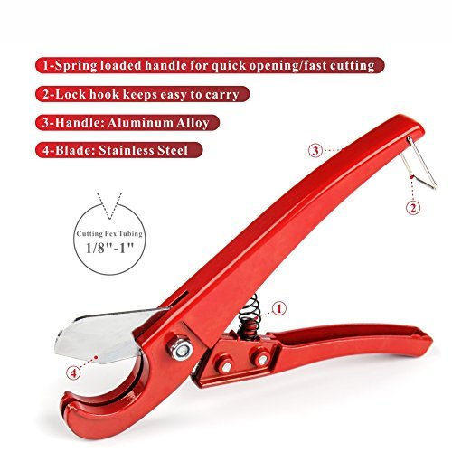 IWISS iCrimp PEX Pipe Cutters Tool for Cutting 1/8"-1" PEX Tubings, NOT for PVC Pipes
