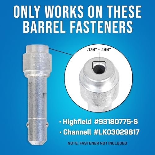 Jonard Tools TTB-6A Steel Barrel Fastener Plunger Tool for CATV Barrel Fasteners with 0.176" to 0.196" Inside Diameter