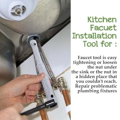 Kitchen Faucet Installation Tool Compatible with Moen Kitchen Sink Faucet, Faucet Wrench Tool, Faucet Removal and Install Tool for Faucet Installation(Grey)