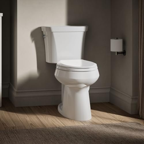 KOHLER 3989-0 Highline Two-Piece Comfort Height Toilet With Dual-Flush And Elongated Bowl, White