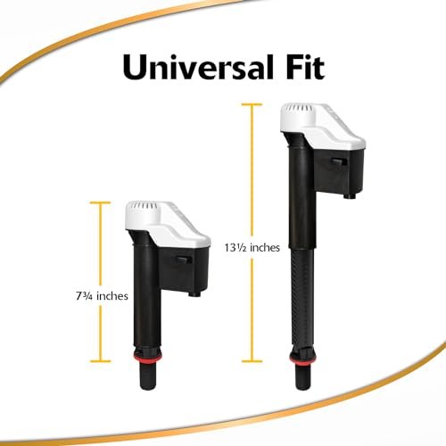 Korky 818BP QuietFILL Universal Toilet Fill Valve and Premium Flapper Easy to Install and Quiet-Made in USA, 2 Inch, Black