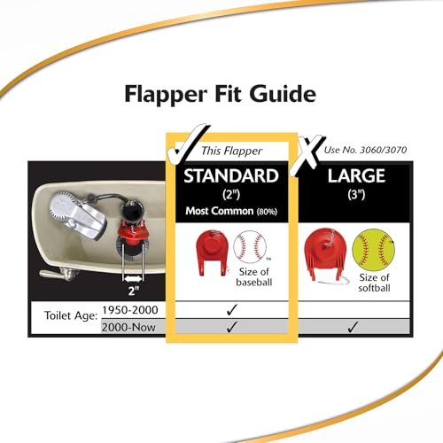 Korky 818BP QuietFILL Universal Toilet Fill Valve and Premium Flapper Easy to Install and Quiet-Made in USA, 2 Inch, Black