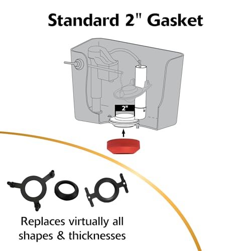 Korky Standard 2-inch Complete Toilet Repair Kit, Fixes: Running, Noisy, No/Slow Refill, and No/Weak Flush Toilets, Easy to Install, 4010MP