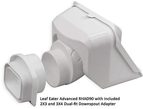 Leaf Eater Advanced 2"x 3"/ 3"x 4" - Downspout Filter with 955 Micron Angled Mesh Filter Screen and Compact Design for Easy Installation and Maintenance